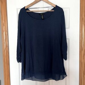 Style & Co Navy XL Top